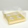 Box for 4 cupcakes, gold, 18.5 × 18 × 10 cm