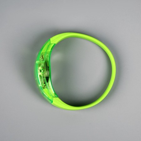 Green LED bracelet, CR2016x2 batteries, Green glow-3