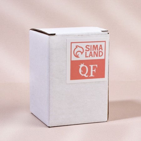 Organizer for storing cotton pads "Bamboo", with a lid, 7 × 7 × 10.1 cm, the color is transparent/brown-7