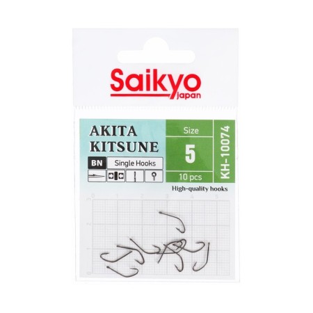 Hooks Saikyo KH-10074 Bn Akita Kitsune No. 5, 10 pcs