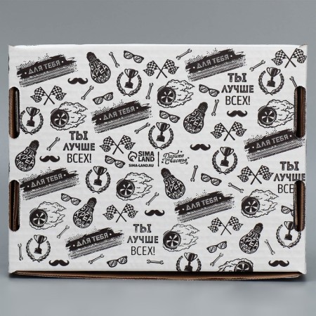 Box a gift team with a window, packaging, “best”, white, 27x10x21 cm-4