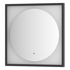 A mirror in a baguette frame with a 12 W LED light, 60x60 cm, IR - a switch, neutral white light,