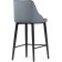 Metal Baric atani stool/velor, black/gray 48x44x97 cm