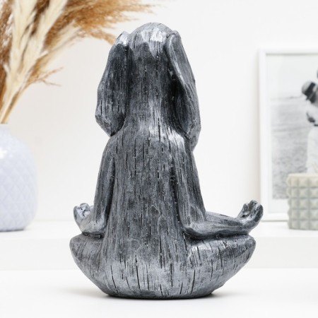 Figure "Hare Yoga" 26x19x11sm, silver-2