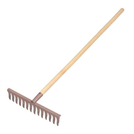 Robes straight, twisted tooth, 14 tooths, metal, wooden stalk, color mix-4