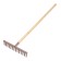 Robes straight, twisted tooth, 14 tooths, metal, wooden stalk, color mix