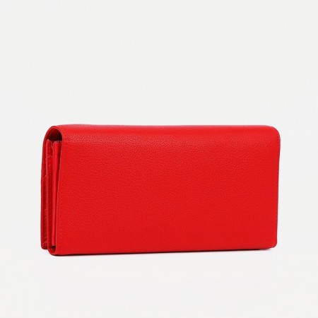 Women's wallet on magnets, red color-1
