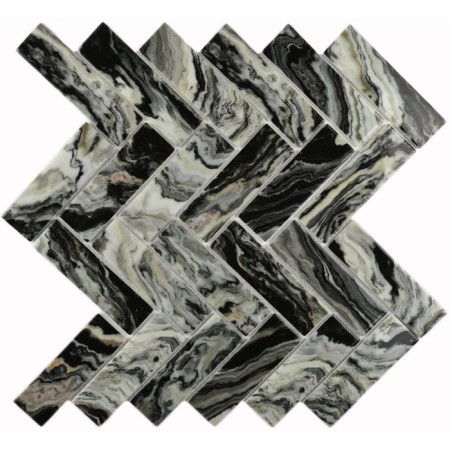Glass mosaic Bonaparte Hadar Black, 268x286x4.5 mm