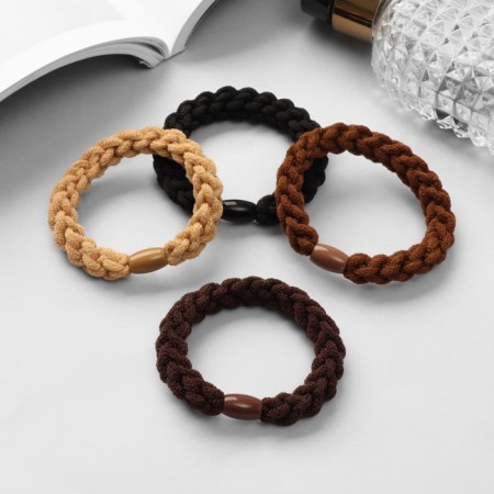 Hair elastic band "Sport Elite" large weaving premium, 5 cm, mix-1