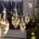 Garland “thread” 3 m with nozzles “drop bulbs”, ip20, transparent thread, 80 LED, glow warm white, 8 modes, 220 V