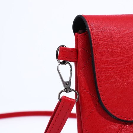 Magneta bag bag, long belt, red color-4