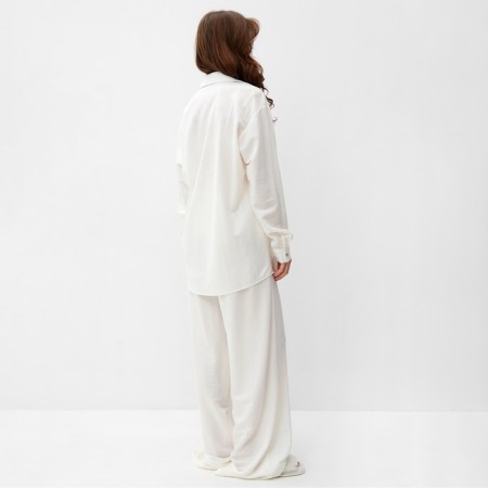 Women's suit (shirt, trousers) minku white color, rr 44-4