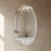 Mirror, wall -mounted, with sandblasting graphics, 57 × 34 cm
