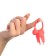 The erection ring of the oka-hoods, with vibration and clitoral stimulation, silicone, d = 3 cm, red 76189