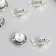 Decor for creativity Metal "Cup and kettle" silver set 4+4 pcs 0.7x1.4x1.4 cm 1.3x1.8 cm 788007