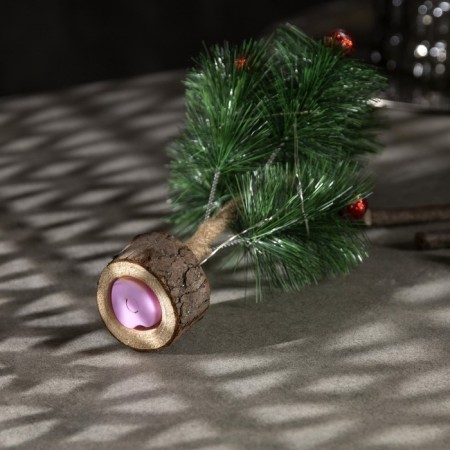 LED figure "Spruce with garland", 15 × 22 × 12 cm, plastic, batteries LR41x2, glow of multi-2