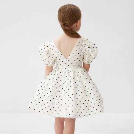 Платье нарядное детское MINAKU: PartyDress, цвет белый, рост 122 см-3