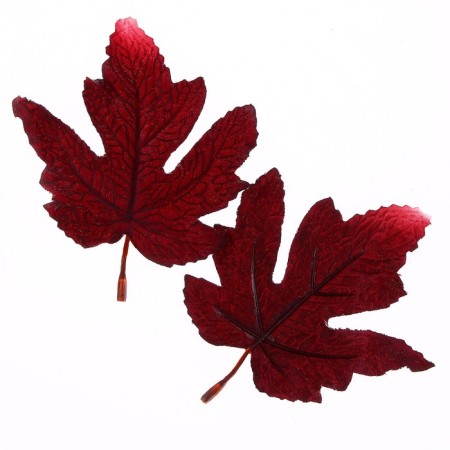 Decor "Autumn sheet" set of 15 pcs., Size 1 pc. - 9 × 11 × 0.2 cm, red color-2