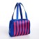 Cosmetic bag with lightning, blue/raspberry color