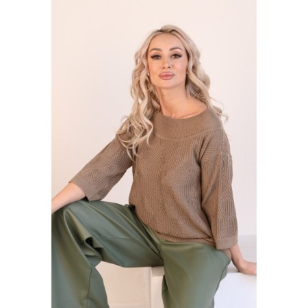 Female jumper, size 46, brown color-6