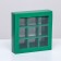 Box for 9 sweets with a shell, emerald, 14.5 x 14.5 x 3.5 cm