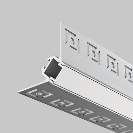 Aluminum profile of hidden installation LED Strip Alm-502-S-2M, 200x5x2.2 cm, silver color-6