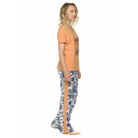 A set of T -shirt and trousers female, size s, color ocher-2