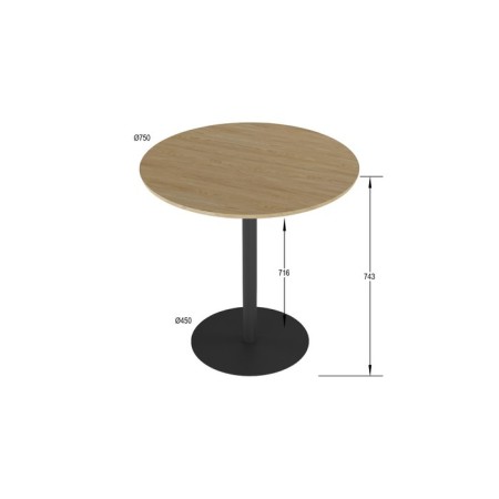 Dining table "Dale", 750 × 750 × 743 mm, Amber oak color-4