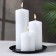 Set of candles-cylinders on the stand "Interior", 3 pcs, white