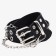 Building belt, width 3 cm, metal buckle, eyelets, black color