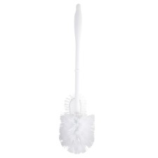 Axentia brush for toilet of white plastic with an additional brush for a rim, Ø 7.5 cm, 37.5 cm