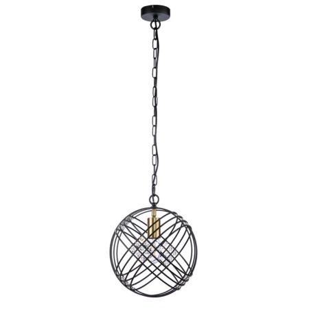 Suspended indigo lamp, 10001/1p Black. 1x60W, E27, 280x280x305/1832 mm-1