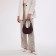 Women's bag with lightning, burgundy color