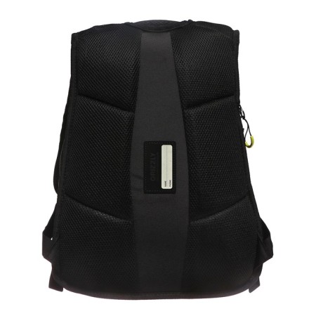 Youth backpack, 42 ​​x 31 x 22 cm, Grizzly 338, ergonomic back, laptop compartment, black/yellow RU-338-4_1-5