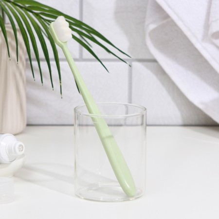 Super -furry toothbrush, 10,000 bristles, ribbed, green