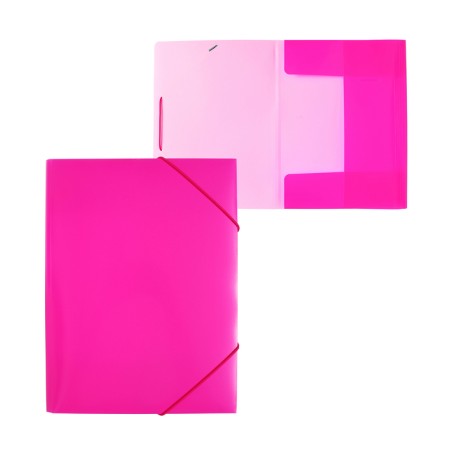 A4, 500 μm elastic band, calligrata "neon", spine 30 mm, neon, pink-3