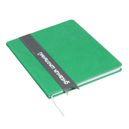 Universal diary for grades 1-11 Lenta, solid cover of artificial leather, applique, silkography, liesse, 48 sheets, green-1