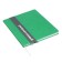 Universal diary for grades 1-11 Lenta, solid cover of artificial leather, applique, silkography, liesse, 48 sheets, green