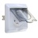 Roset SE "Study", 16 A, 250 V, built-in, with salary, curtains, lid, IP44, white, PC16-0444b