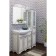 Sanflor mirror "Adele 82", white color/patina silver