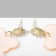 Earrings Plastic "Bear" in bows, colored in gold