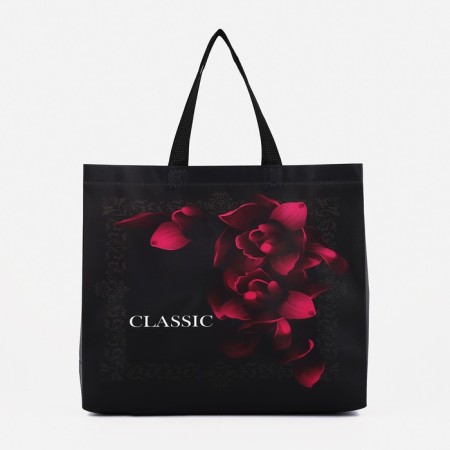 Household bag without fastening, black color-1