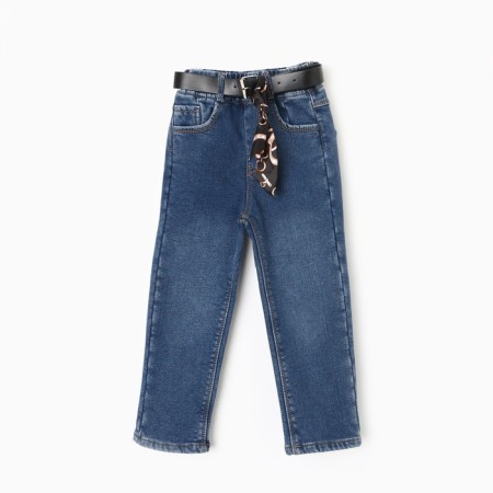 Jeans for the boy, I have started, the color is blue, height is 104-110 cm
