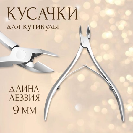 Pleshiles are manicure, double spring, 10 cm, blade length - 9 mm, silver color