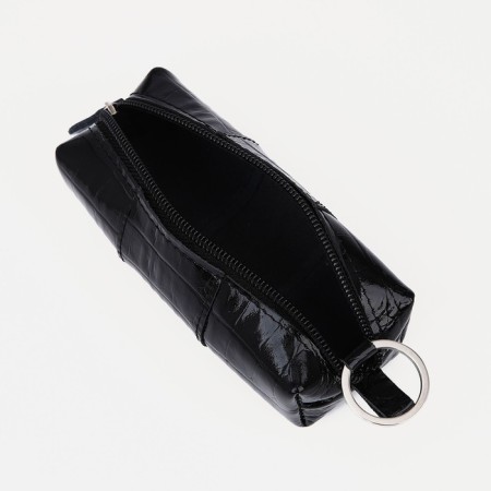 Key of zipper, length 12, 5 cm, ring, black color-1