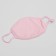 Mask for the face is reusable of 100 % cotton, 2-layer, pink, 19 x 13 cm
