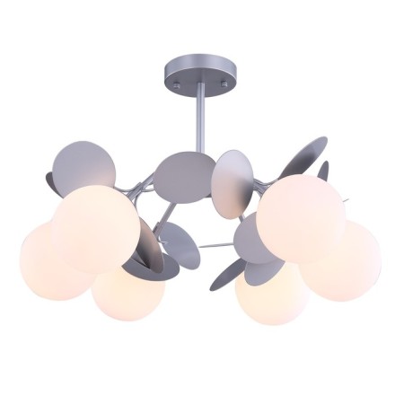 Chandelier 60W, 6he27, 37.5x55 cm, silver-2