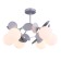 Chandelier 60W, 6he27, 37.5x55 cm, silver