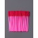 Brushes for eyebrows and eyelashes, silicone, set - 50 pcs, 10.5 cm, pink color