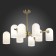 Ceiling EVOLUCE lamp. Sle1047-302-08. Nobilia. 8x40 W, E14, 82x82x52.5 cm, bronze color